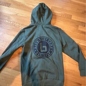 Burn boot camp zip up hoodie size M